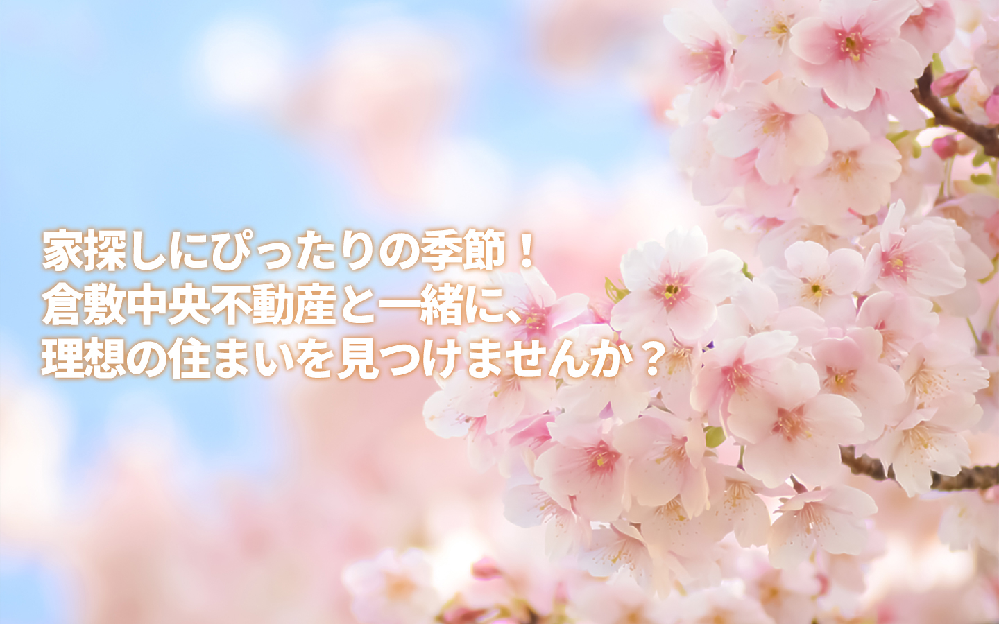 家探しにぴったりの季節！倉敷中央不動産と一緒に、理想の住まいを見つけませんか？